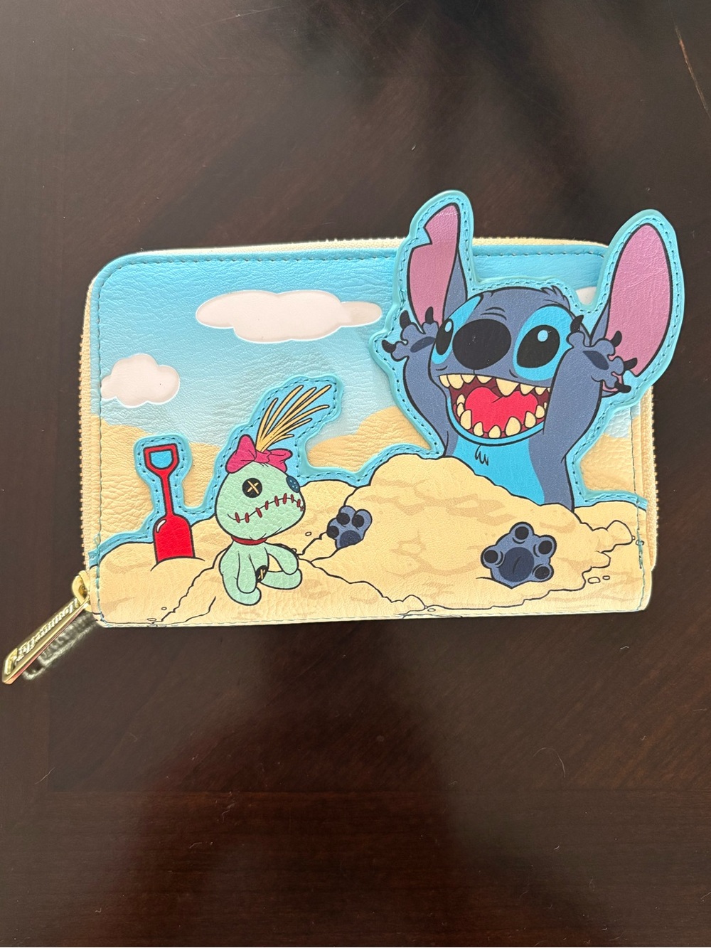 Disney Parks Loungefly Lilo & Stitch Beach Zip Around Wallet